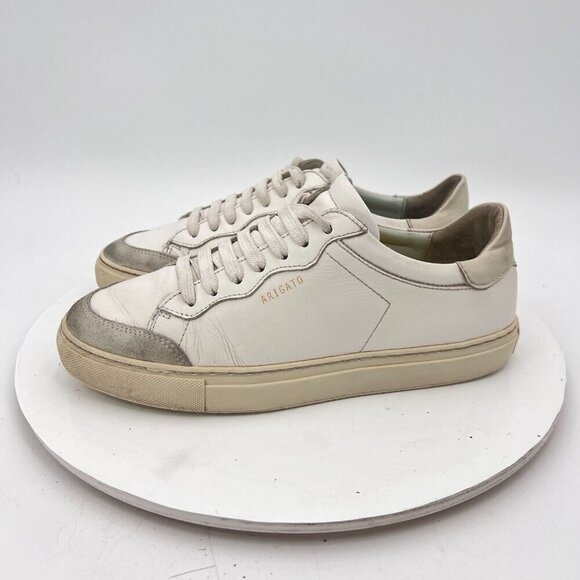 Axel Arigato Clean 90 Women Sz 7.5 White Leather Grey Suede Low Top Casual Shoes - Picture 1 of 14